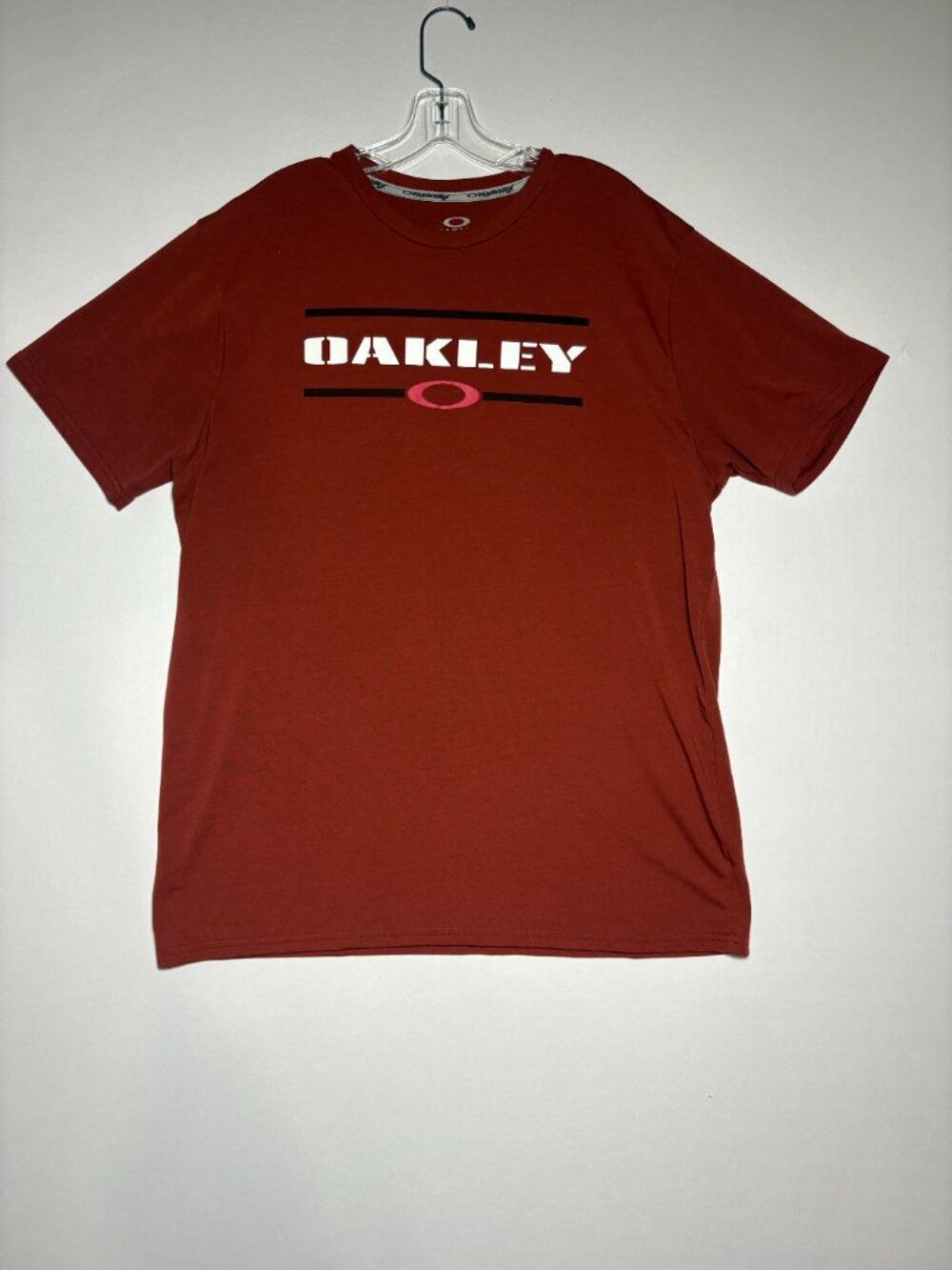Oakley Ohydrolix Graphic Tee Rust Red Regular Fit O-Bark Performance Size XXL